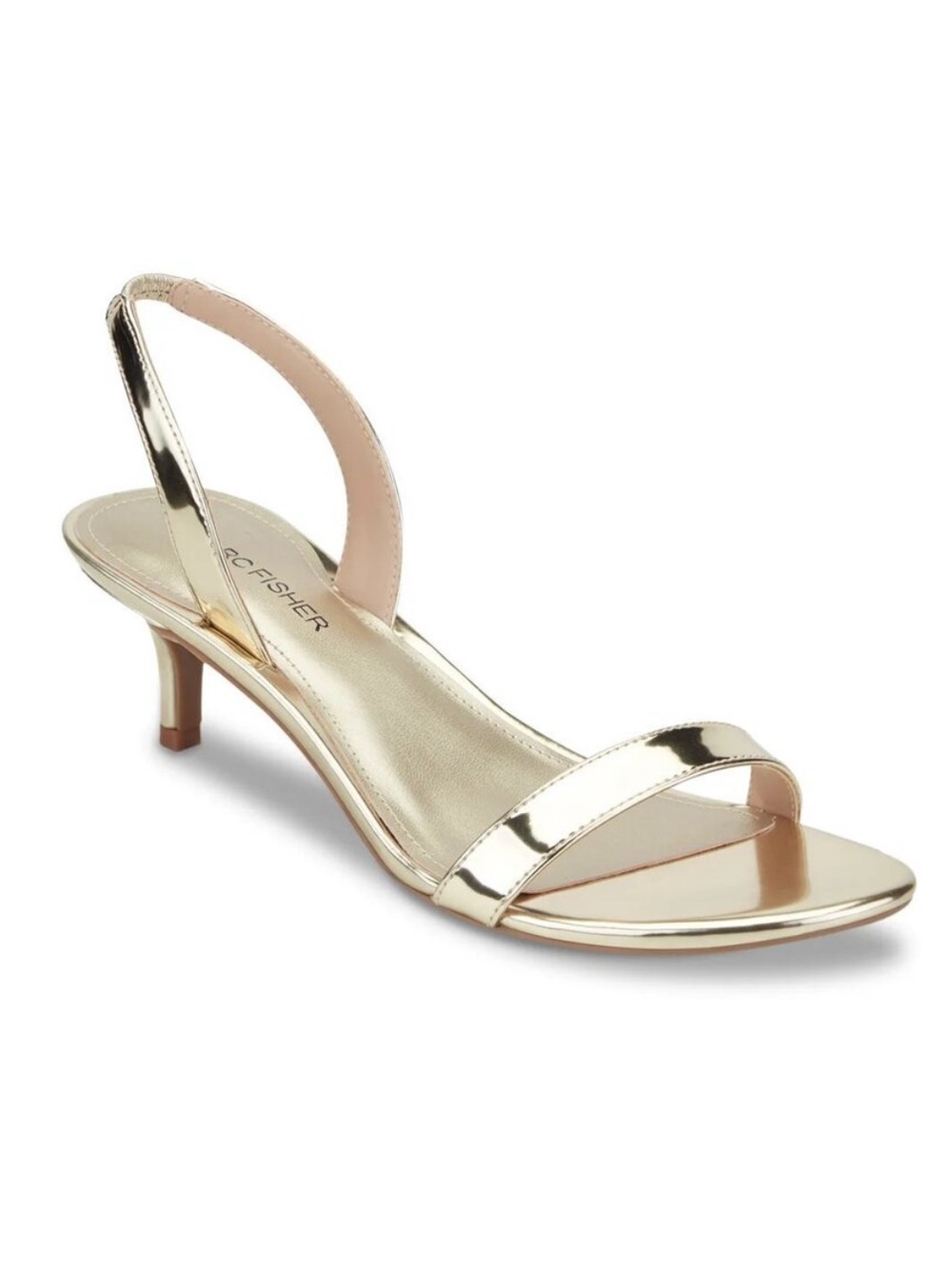 NWT⛱️Marc Fisher - Gold Salla Slingback Sandal - 7